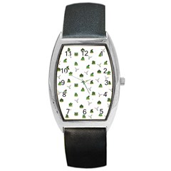 Cactus Pattern Barrel Style Metal Watch by Valentinaart