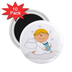 Angel Baby Bottle Cute Sweet 2 25  Magnets (10 Pack) 