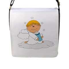 Angel Baby Bottle Cute Sweet Flap Messenger Bag (l)  by Nexatart