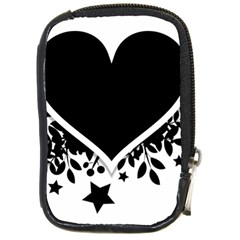 Silhouette Heart Black Design Compact Camera Cases by Nexatart