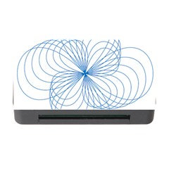 Blue Spirograph Pattern Drawing Design Memory Card Reader With Cf by Nexatart
