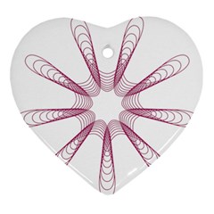 Spirograph Pattern Circle Design Ornament (heart) by Nexatart