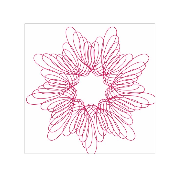 Spirograph Pattern Drawing Design Small Satin Scarf (Square)