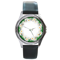 Photo Frame Love Holiday Round Metal Watch