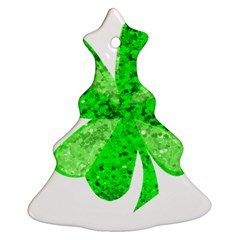 St Patricks Day Shamrock Green Christmas Tree Ornament (two Sides) by Nexatart