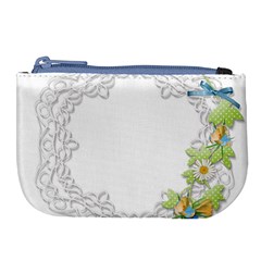 Scrapbook Element Lace Embroidery Large Coin Purse by Nexatart