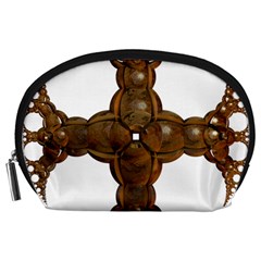 Cross Golden Cross Design 3d Accessory Pouches (large)  by Nexatart