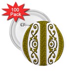 Gold Scroll Design Ornate Ornament 2.25  Buttons (100 pack) 
