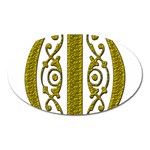Gold Scroll Design Ornate Ornament Oval Magnet