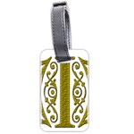 Gold Scroll Design Ornate Ornament Luggage Tags (Two Sides)