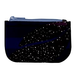 Contigender Flags Star Polka Space Blue Sky Black Brown Large Coin Purse by Mariart