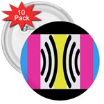 Echogender Flags Dahsfiq Echo Gender 3  Buttons (10 pack) 
