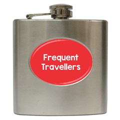 Frequent Travellers Red Hip Flask (6 Oz) by Mariart