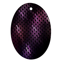 Light Lines Purple Black Ornament (oval)
