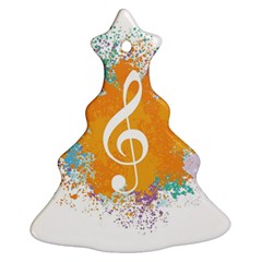Musical Notes Christmas Tree Ornament (two Sides) by Mariart