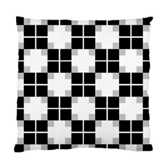 Plaid Black White Standard Cushion Case (one Side) by Mariart