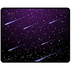 Starry Night Sky Meteor Stock Vectors Clipart Illustrations Double Sided Fleece Blanket (medium)  by Mariart