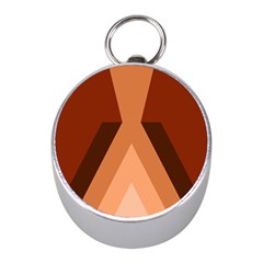 Volcano Lava Gender Magma Flags Line Brown Mini Silver Compasses by Mariart
