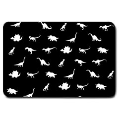 Dinosaurs Pattern Large Doormat  by Valentinaart