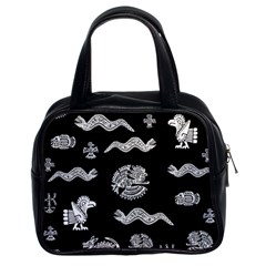 Aztecs Pattern Classic Handbags (2 Sides) by Valentinaart