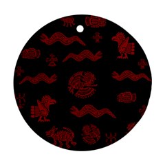 Aztecs Pattern Ornament (round) by Valentinaart