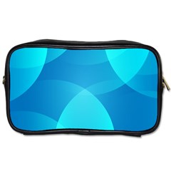 Abstract Blue Wallpaper Wave Toiletries Bags 2-side
