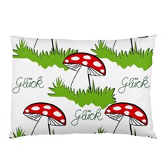 Mushroom Luck Fly Agaric Lucky Guy Pillow Case by Nexatart