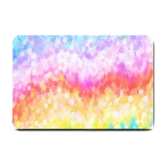 Rainbow Pontilism Background Small Doormat  by Nexatart