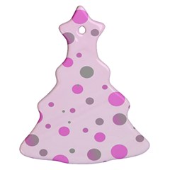 Decorative Dots Pattern Christmas Tree Ornament (two Sides) by ValentinaDesign