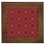 Abstract Background Red Black Framed Tiles