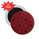 Abstract Background Red Black 2.25  Magnets (10 pack) 