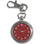 Abstract Background Red Black Key Chain Watches Front