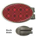 Abstract Background Red Black Money Clips (Oval)  Front
