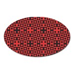 Abstract Background Red Black Oval Magnet