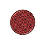 Abstract Background Red Black Hat Clip Ball Marker (10 pack)