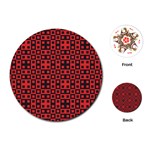 Abstract Background Red Black Playing Cards (Round) 