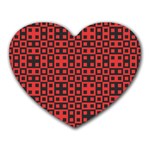 Abstract Background Red Black Heart Mousepads