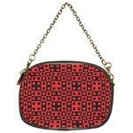 Abstract Background Red Black Chain Purses (One Side) 