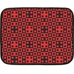 Abstract Background Red Black Fleece Blanket (Mini)