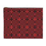 Abstract Background Red Black Cosmetic Bag (XL)