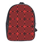 Abstract Background Red Black School Bags(Large) 