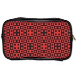 Abstract Background Red Black Toiletries Bags