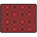 Abstract Background Red Black Double Sided Fleece Blanket (Medium)  58.8 x47.4  Blanket Front