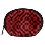 Abstract Background Red Black Accessory Pouches (Medium)  Front