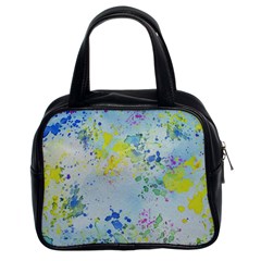 Watercolors Splashes              Classic Handbag (two Sides) by LalyLauraFLM