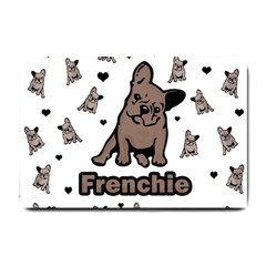 French Bulldog Small Doormat  by Valentinaart