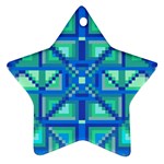 Grid Geometric Pattern Colorful Ornament (Star)