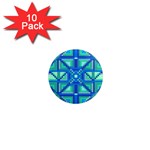 Grid Geometric Pattern Colorful 1  Mini Magnet (10 pack) 