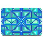 Grid Geometric Pattern Colorful Large Doormat 