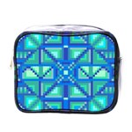 Grid Geometric Pattern Colorful Mini Toiletries Bags